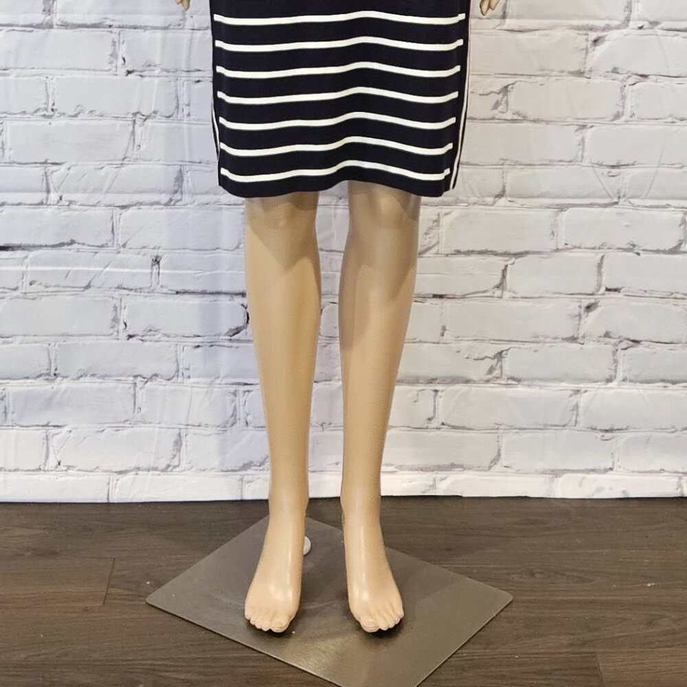 BANANA REPUBLIC - Navy and white short sleeve striped dress - Picture 7 of 15
